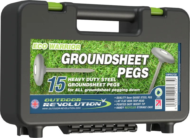 Outdoor Revolution Eco Warrior Groundsheet Peg - Case of 15 - DEMO MODEL-1